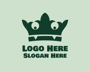 Queen - Green Monster Crown logo design