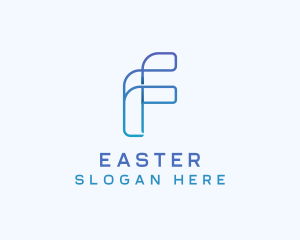 Digital Software Letter F Logo