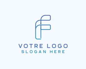 Digital Software Letter F Logo