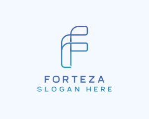 Digital Software Letter F logo design