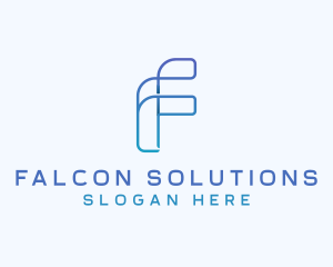 Digital Software Letter F logo design