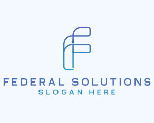 Digital Software Letter F logo design