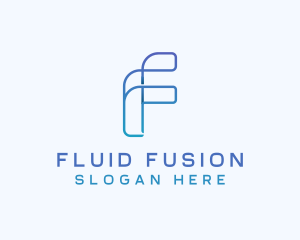 Digital Software Letter F logo design