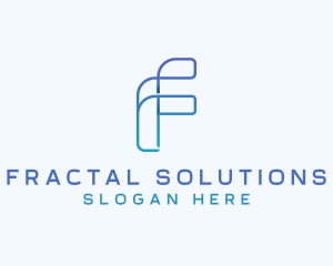 Digital Software Letter F logo design