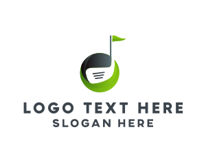 Green Flag - Golf Club Course logo design