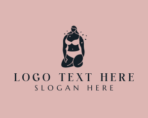 Plus Size - Woman Body Underwear logo design