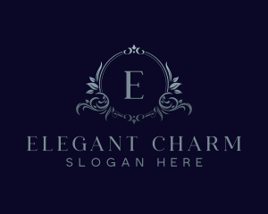 Elegant Floral Crest logo design