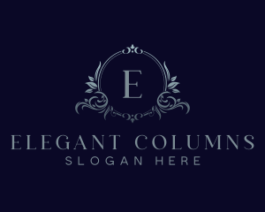 Elegant Floral Crest logo design