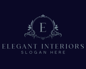 Elegant Floral Crest logo design