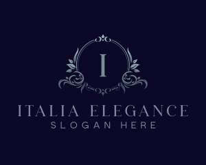 Elegant Floral Crest logo design