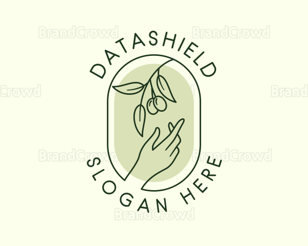 Olive Branch Gardening Hand Logo