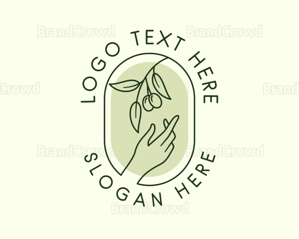 Olive Branch Gardening Hand Logo