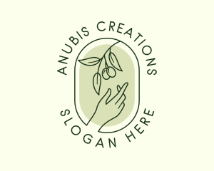 Olive Branch Gardening Hand logo design