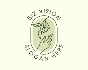 Olive Branch Gardening Hand logo design