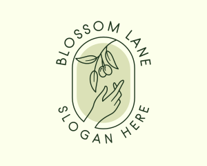 Olive Branch Gardening Hand logo design