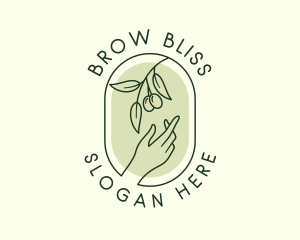 Olive Branch Gardening Hand logo design