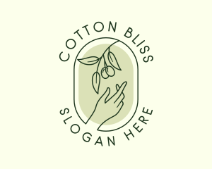 Olive Branch Gardening Hand logo design