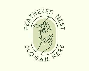 Olive Branch Gardening Hand logo design