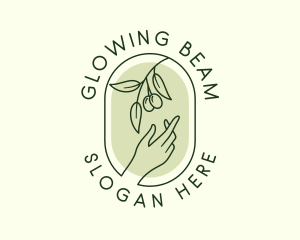 Olive Branch Gardening Hand logo design