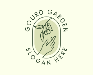 Olive Branch Gardening Hand logo design