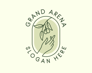 Olive Branch Gardening Hand logo design