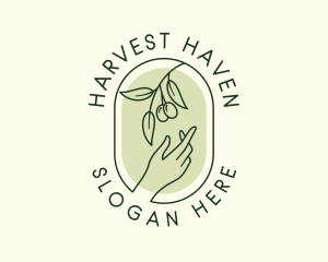 Olive Branch Gardening Hand logo design