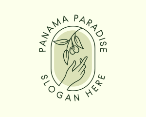 Olive Branch Gardening Hand logo design