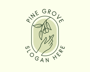 Olive Branch Gardening Hand logo design