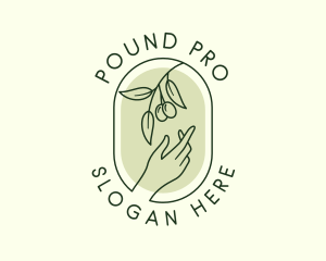 Olive Branch Gardening Hand logo design