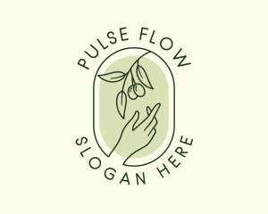 Olive Branch Gardening Hand logo design