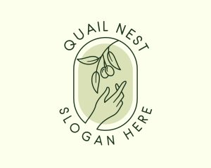 Olive Branch Gardening Hand logo design