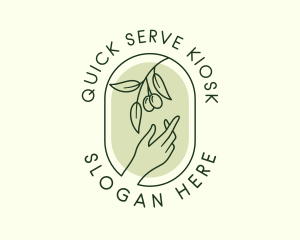 Olive Branch Gardening Hand logo design