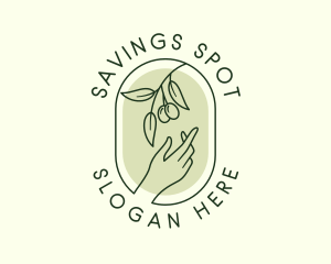 Olive Branch Gardening Hand logo design