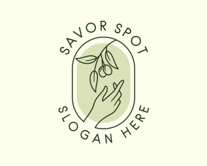 Olive Branch Gardening Hand logo design