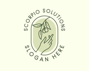 Olive Branch Gardening Hand logo design