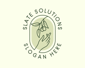 Olive Branch Gardening Hand logo design