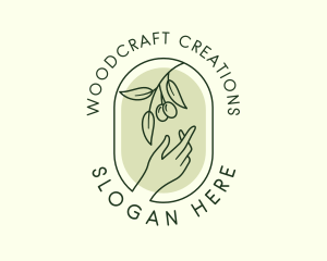 Olive Branch Gardening Hand logo design