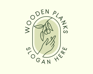 Olive Branch Gardening Hand logo design