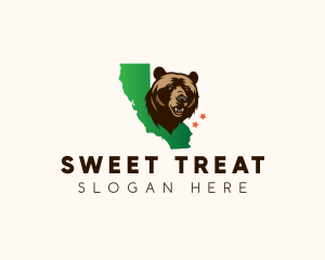 California Grizzly Bear logo design