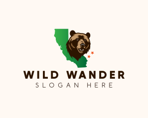 California Grizzly Bear logo design