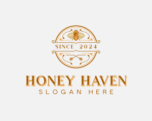 Apiculture - Natural Honey Beekeeper logo design