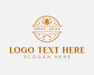 Classic - Natural Honey Beekeeper logo design