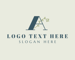 Floral - Organic Beauty Letter A logo design