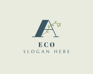 Plant - Organic Beauty Letter A logo design