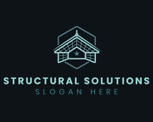Structural - Compass House Construction logo design