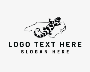 Map - North Carolina Salamander logo design