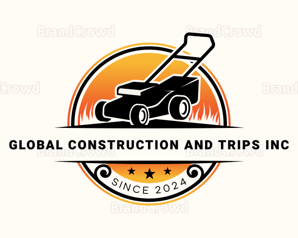 Garden Landscaping Mower Logo