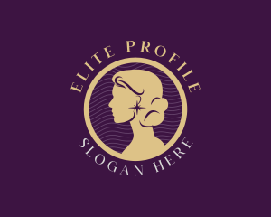 Profile - Elegant Woman Portrait logo design