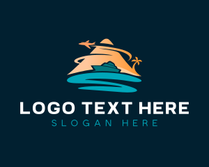 Cruise - Airplane Cruise Vacation Travel logo design