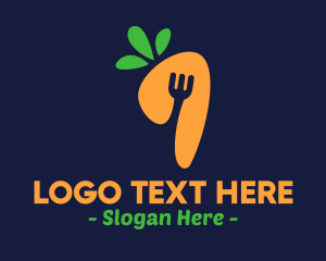 Snack - Fork Carrot Restaurant logo design